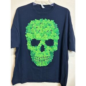 Lucky Brand T Shirt‎ 3XL Shamrock Skull Graphic St. Patrick's Day Tee